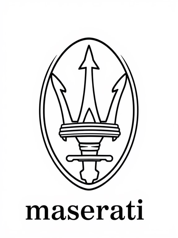 maserati logo coloring activity