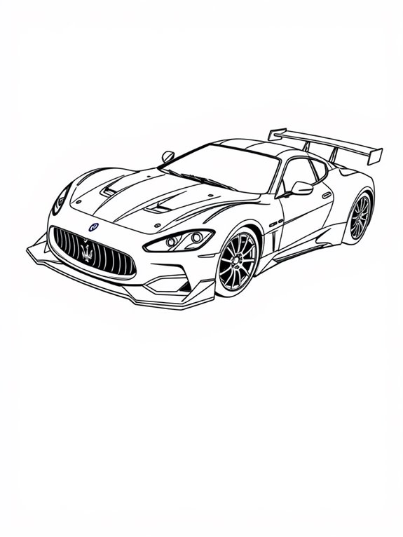 maserati race car illustration