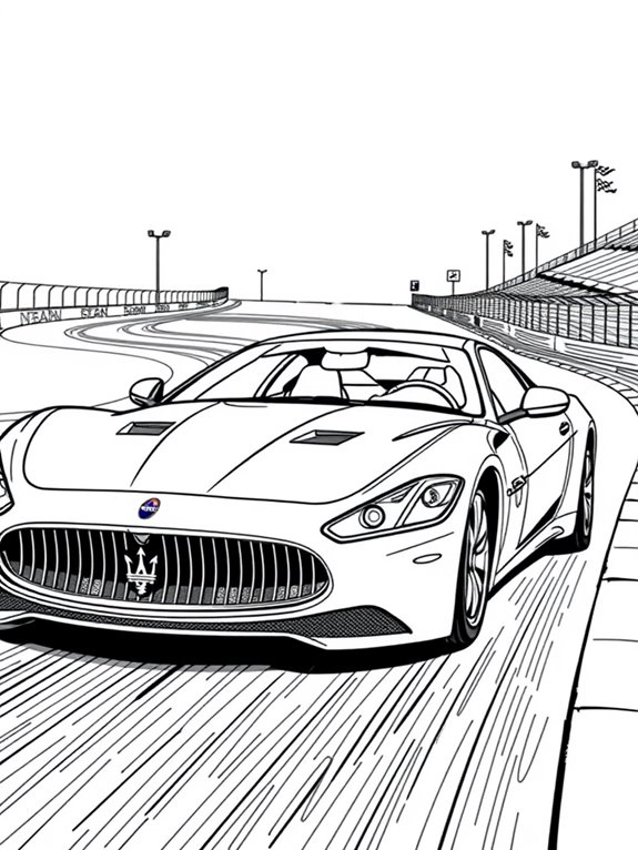 maserati racing on track