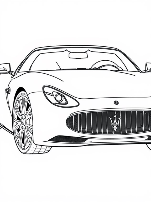 maserati sports car outline