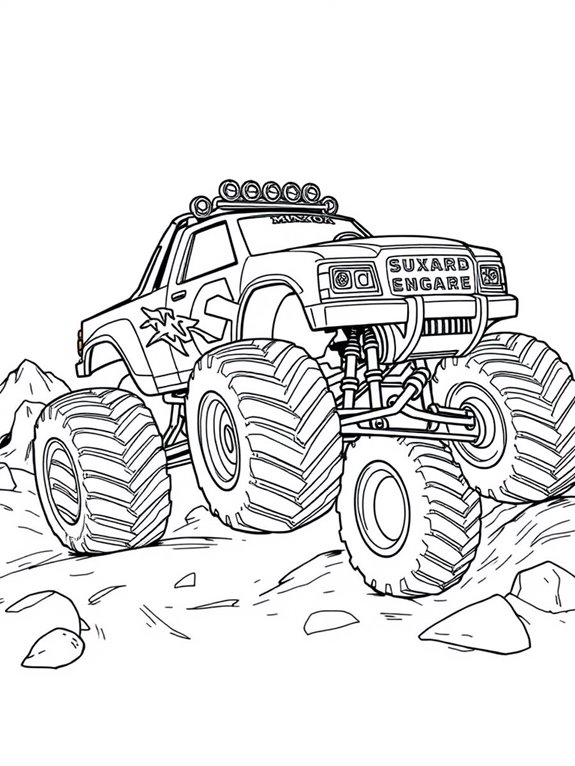 max d monster truck coloring