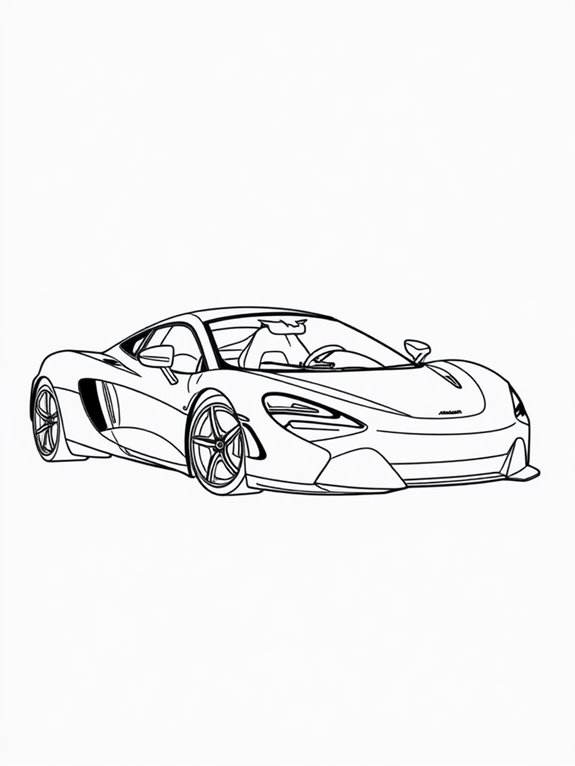 mclaren car coloring page