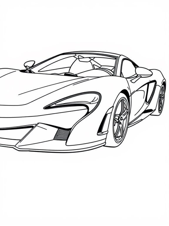 mclaren car coloring page