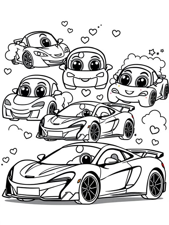 mclaren car friends coloring