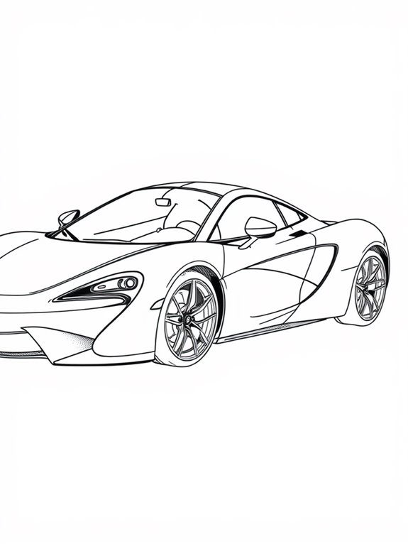 mclaren sports car coloring