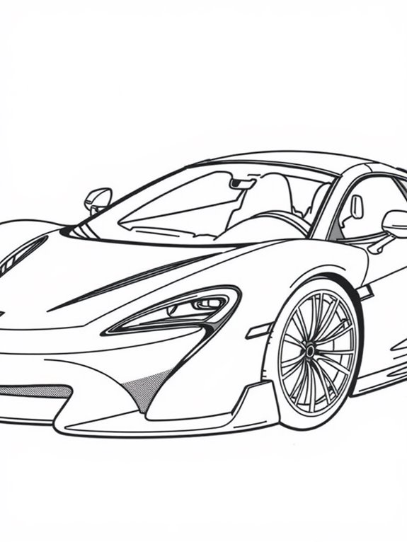 mclaren supercar coloring page