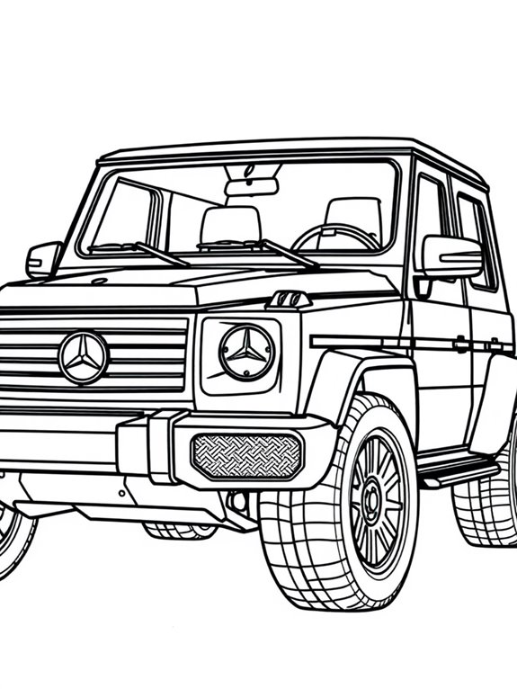 mercedes g wagon coloring page