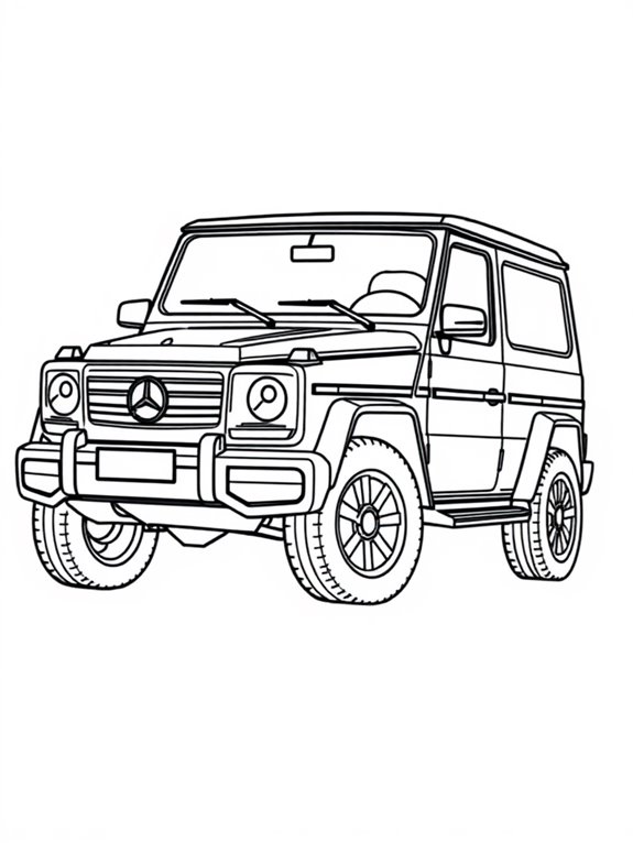 mercedes g wagon coloring page