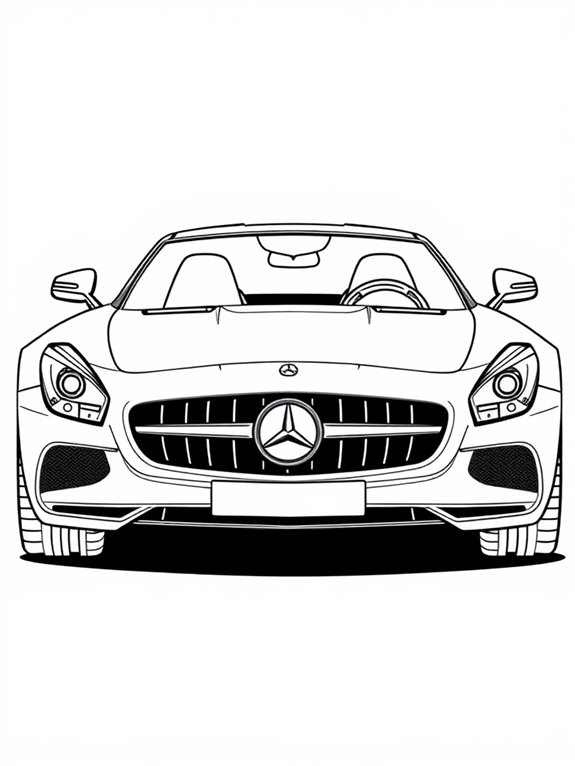 mercedes sports car illustration