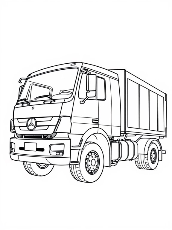 mercedes truck coloring page