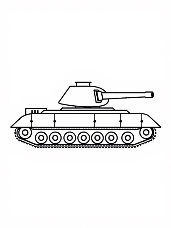 military tank coloring page