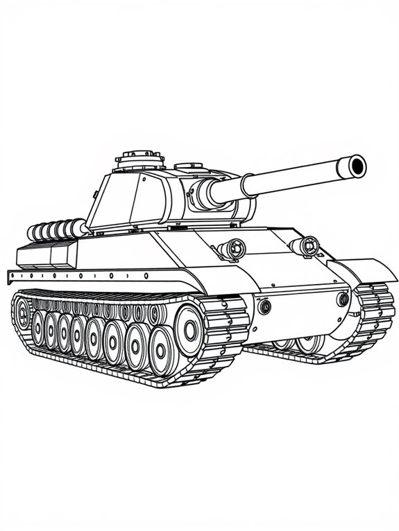 military tank coloring page