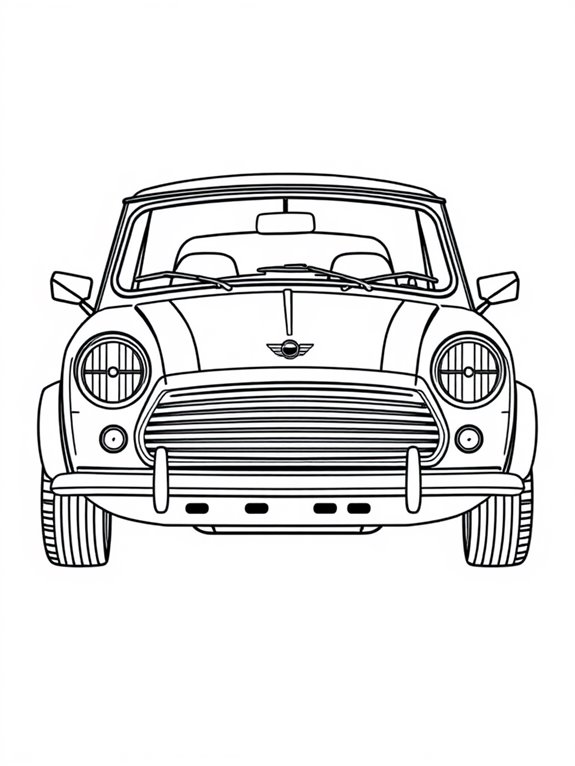 mini cooper coloring activity