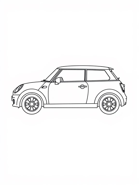 mini cooper coloring page