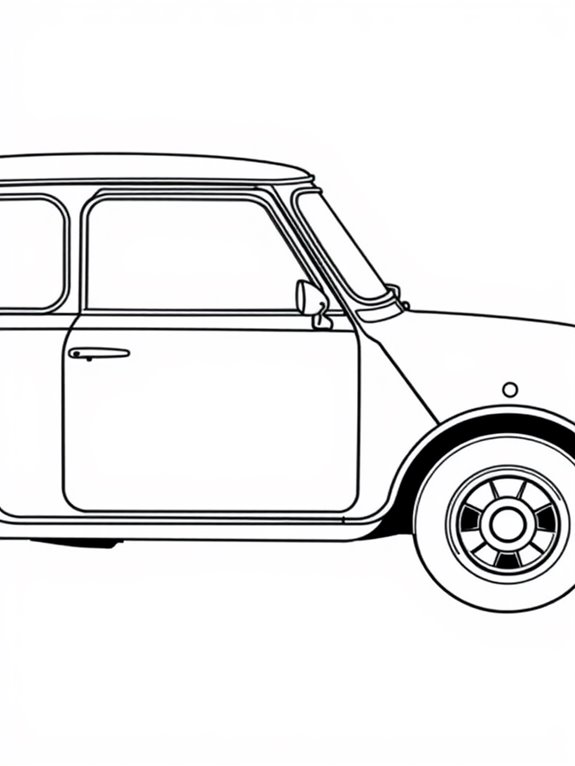 mini cooper coloring page