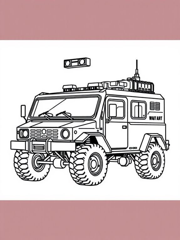 mini swat truck illustration