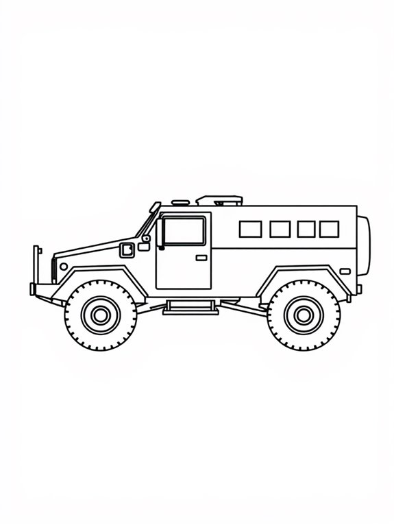 minimalist armored truck design