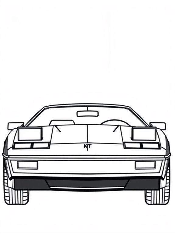 minimalist knight rider coloring