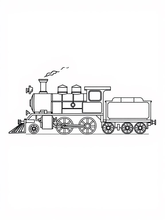 minimalist steam train illustration