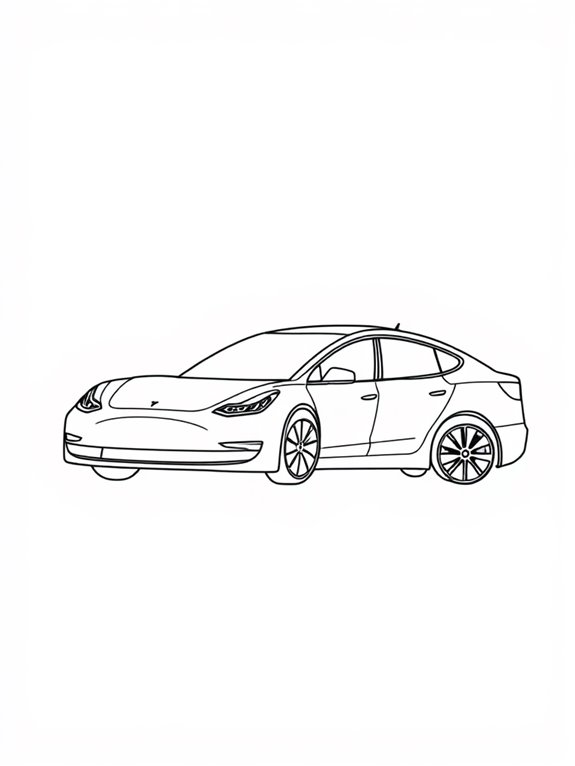 minimalist tesla model 3