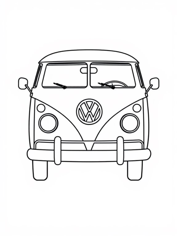 minimalist volkswagen bus design