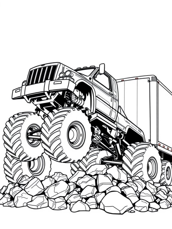 monster truck coloring page