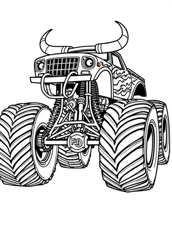 monster truck coloring page