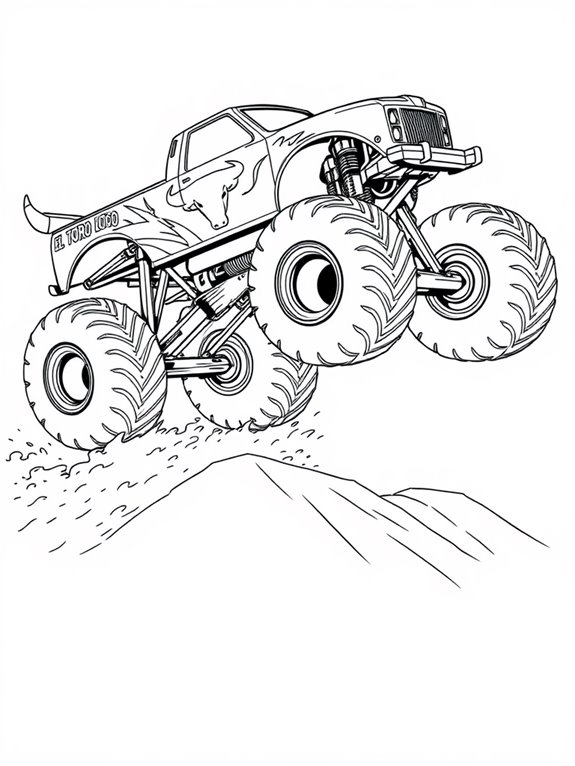 monster truck coloring page