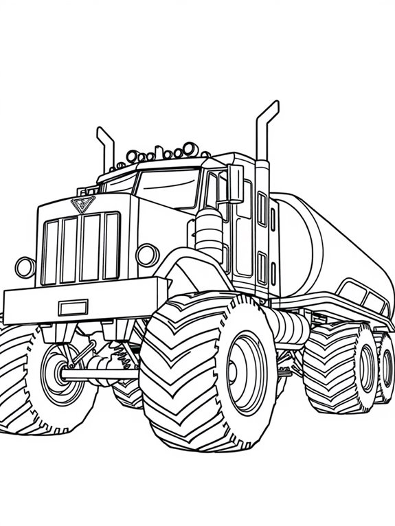 monster truck coloring page