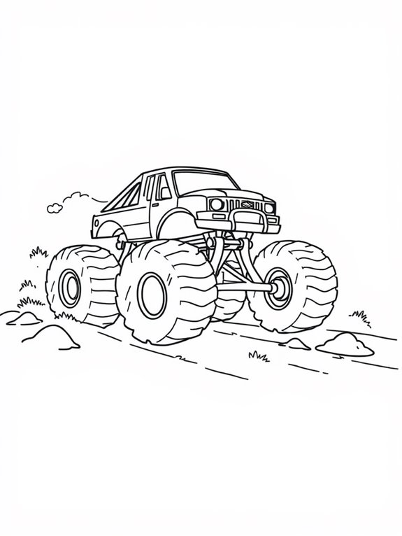 monster truck on track