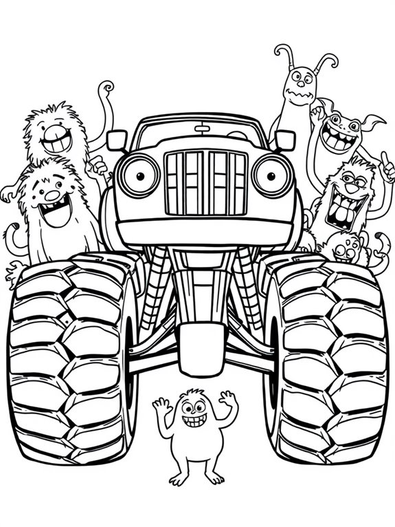 monster truck with monsters