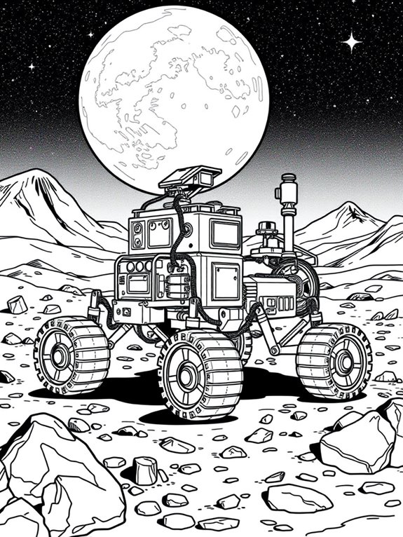 moon rover in space