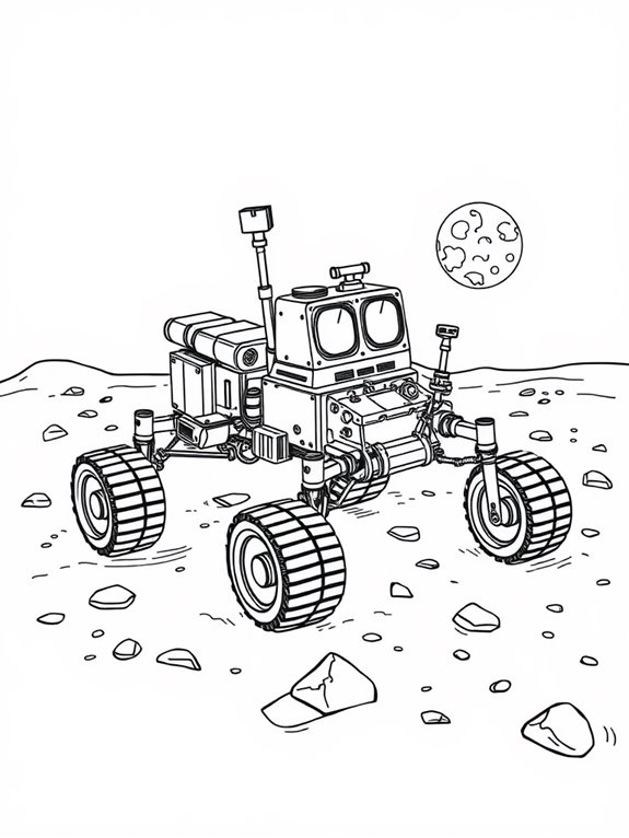 moon rover on moon