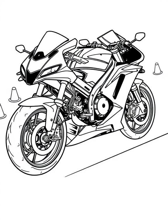 motogp bike coloring page