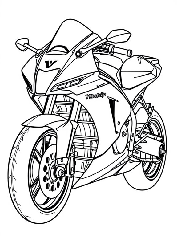 motogp bike coloring page