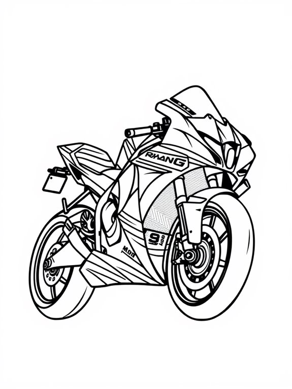 motogp bike coloring page