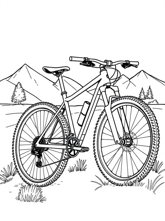 mountain bike coloring page