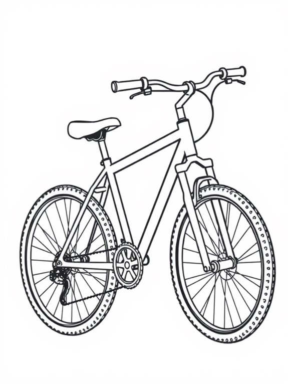 mountain bike coloring page