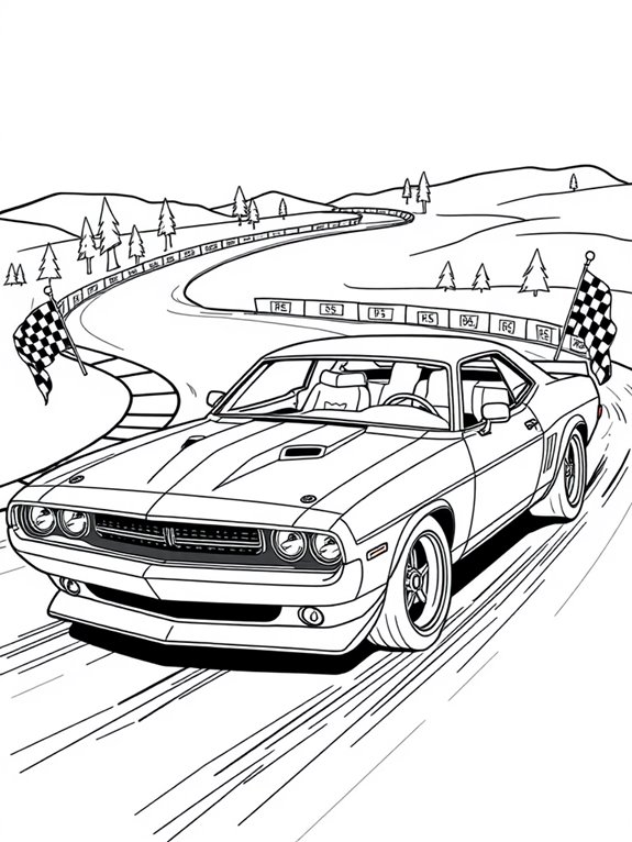 muscle car racing excitement