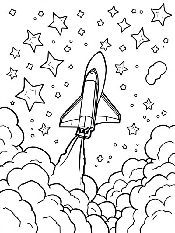 nasa shuttle coloring page