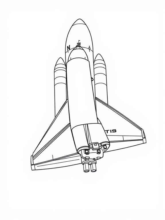 nasa shuttle coloring page