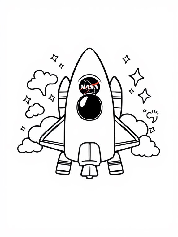 nasa space shuttle coloring