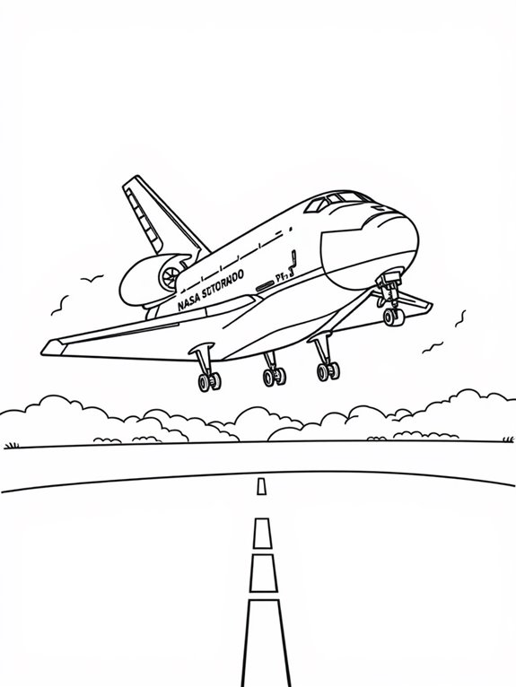 nasa space shuttle coloring