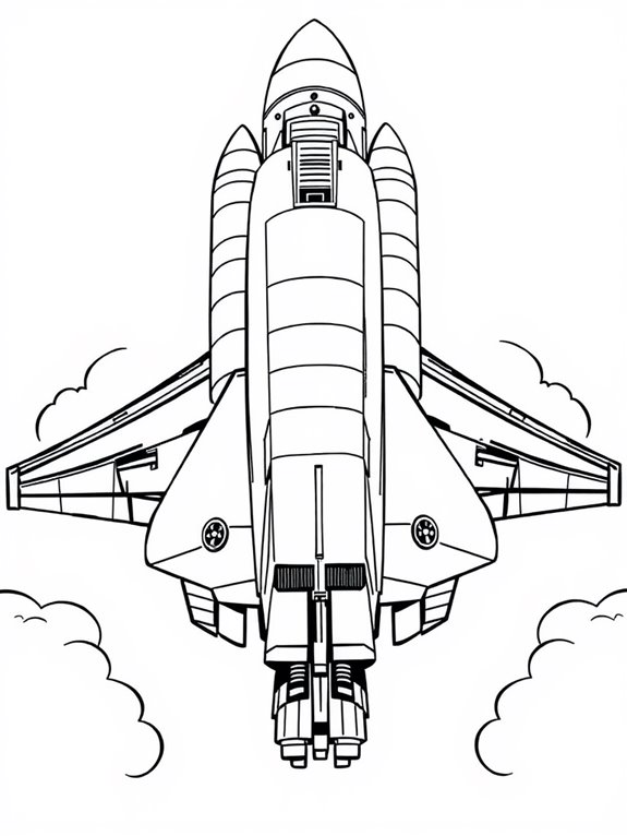 nasa space shuttle coloring page