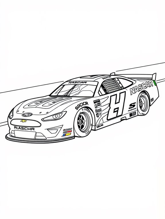 nascar car coloring activity