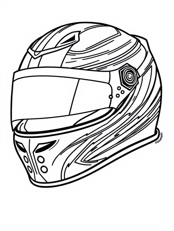 nascar helmet coloring activity