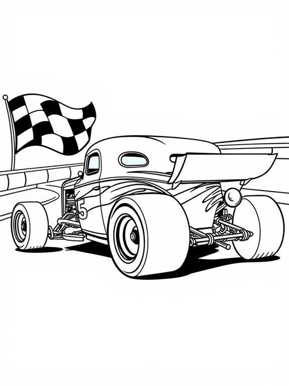 nascar themed coloring activity