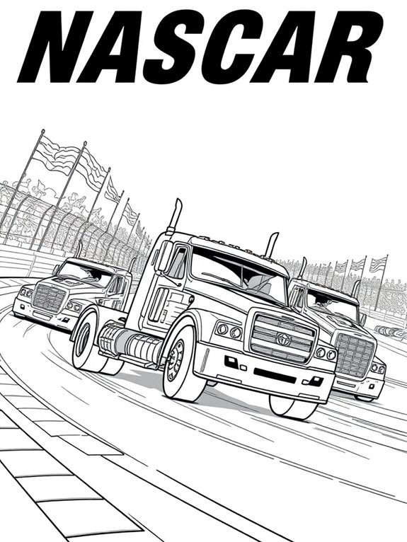 nascar truck racing art