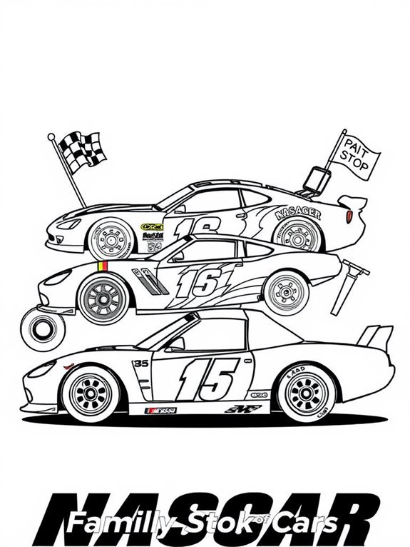 nascar vehicle coloring activity