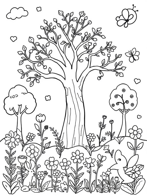 nature themed coloring activity